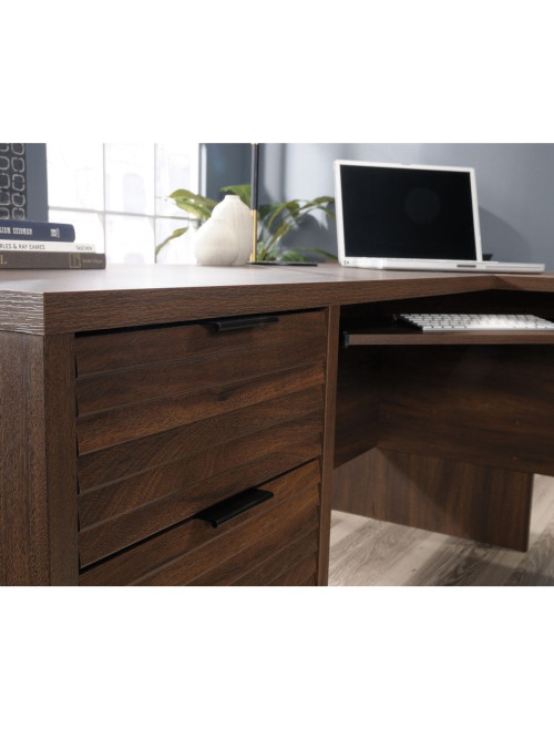Home Office Desks Elstree Spiced Mahogany Corner Desk 5426914 - enlarged view
