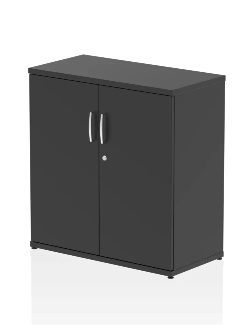 Black Office Cupboard Impulse 800mm Cupboard I005062 by Dynamic - enlarged view