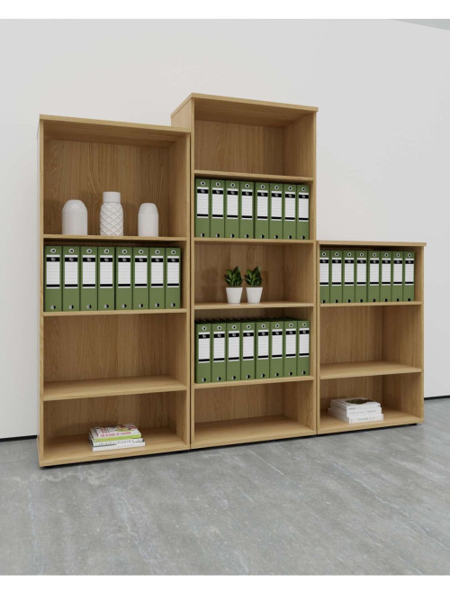 Office Bookcase Oak Desk High Bookcase WDS745NO by TC - enlarged view