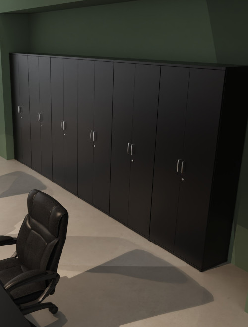 Black Office Cupboard Impulse 2000mm Cupboard I004629 by Dynamic - enlarged view
