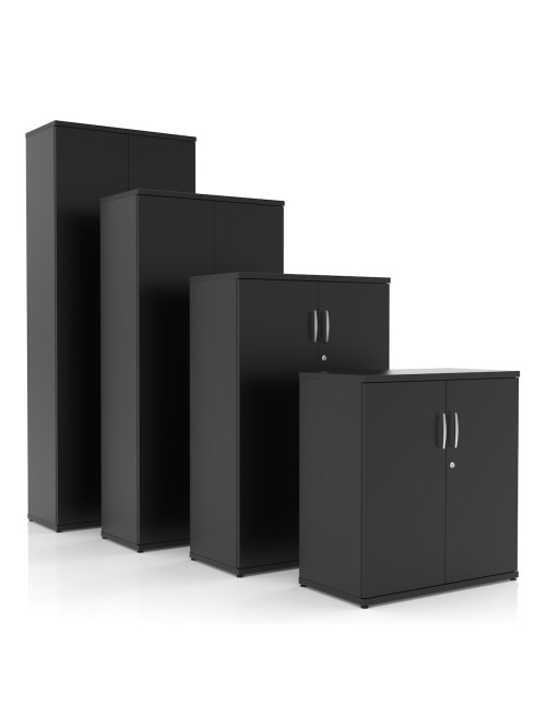 Black Office Cupboard Impulse 1200mm Cupboard I005075 by Dynamic - enlarged view