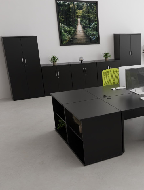 Black Office Cupboard Impulse 2000mm Cupboard I004629 by Dynamic - enlarged view