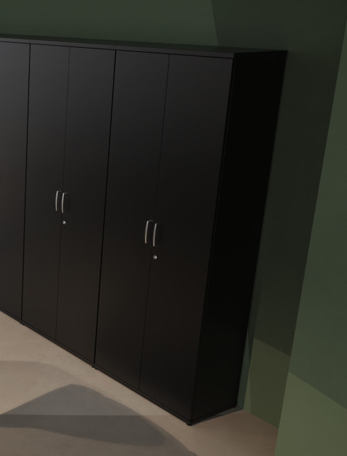 Black Office Cupboard Impulse 2000mm Cupboard I004629 by Dynamic