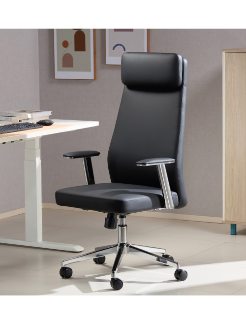 Office Chair Black York Faux Leather Executive Chair CH-YOR-BLK - enlarged view