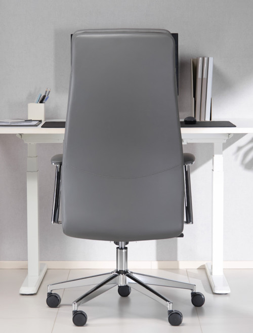 Office Chair Grey York Faux Leather Executive Chair CH-YOR-GRY - enlarged view