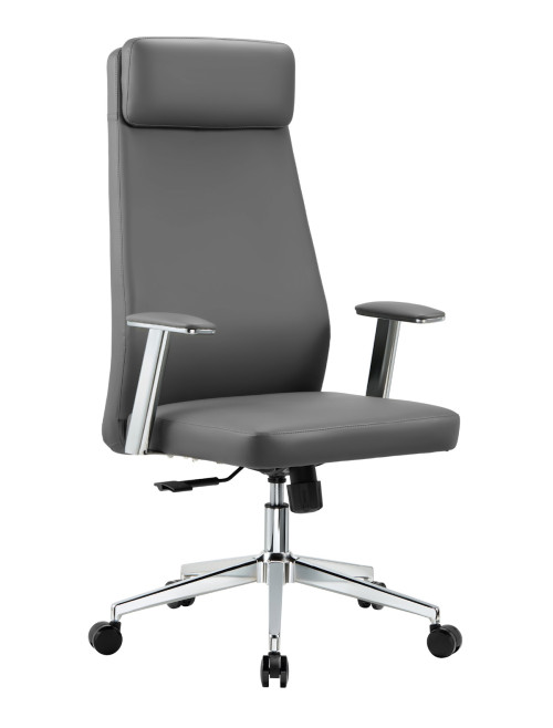 Office Chair Grey York Faux Leather Executive Chair CH-YOR-GRY - enlarged view