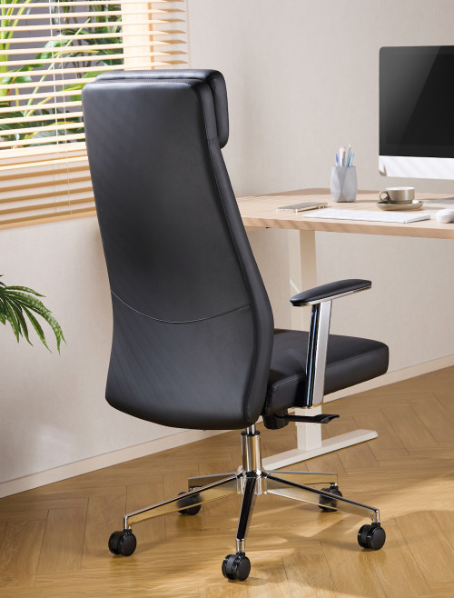 Office Chair Black York Faux Leather Executive Chair CH-YOR-BLK - enlarged view