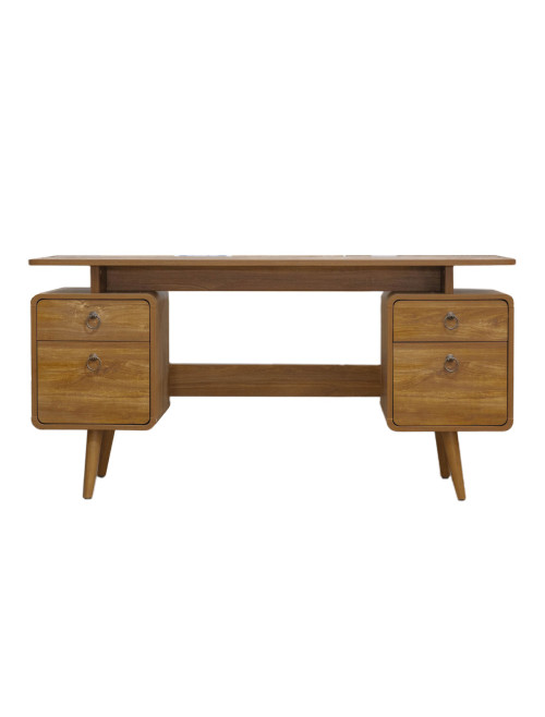 Home Office Desk Walnut Arezzo Computer Desk DSK-ARE-WAL - enlarged view