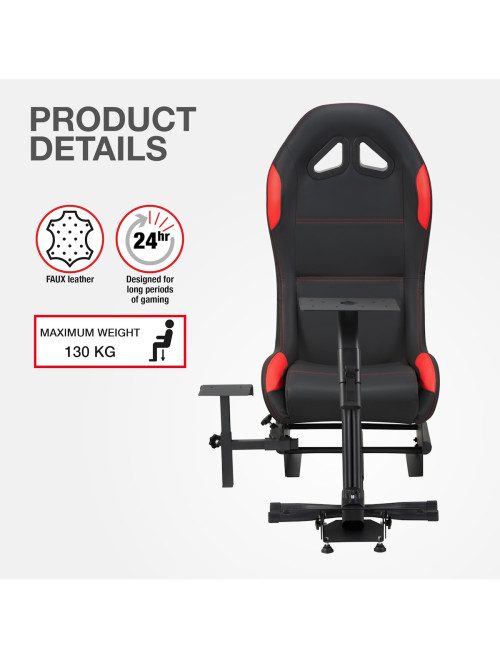 Gaming Chair Nurburg Black and Red Racing Sim Cockpit CH-NUR-RED - enlarged view