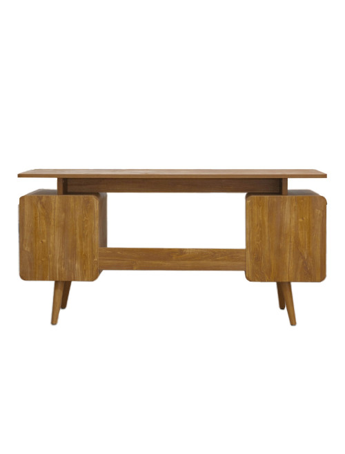 Home Office Desk Walnut Arezzo Computer Desk DSK-ARE-WAL - enlarged view
