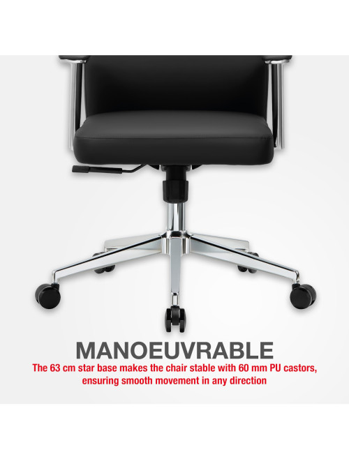 Office Chair Black York Faux Leather Executive Chair CH-YOR-BLK - enlarged view