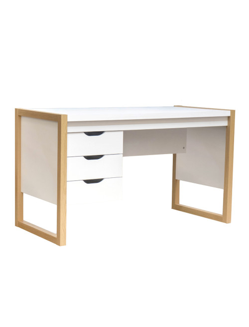 Home Office Desk White Alcarno Computer Desk DSK-ALC-OW - enlarged view