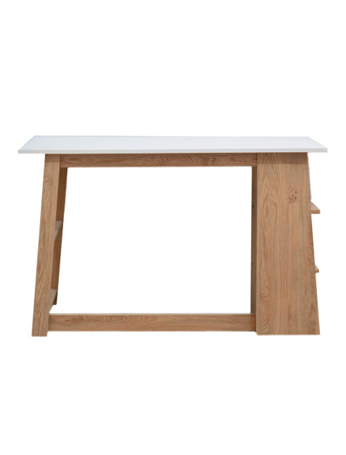 Home Office Desk White and Oak Monza Computer Desk DSK-MON-OW - enlarged view