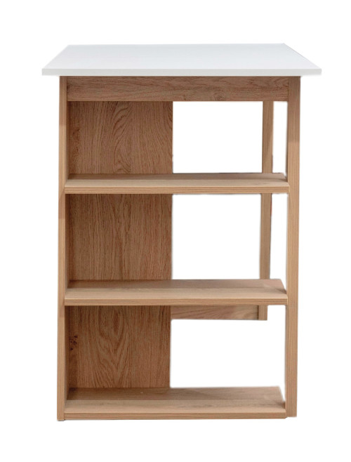 Home Office Desk White and Oak Monza Computer Desk DSK-MON-OW - enlarged view