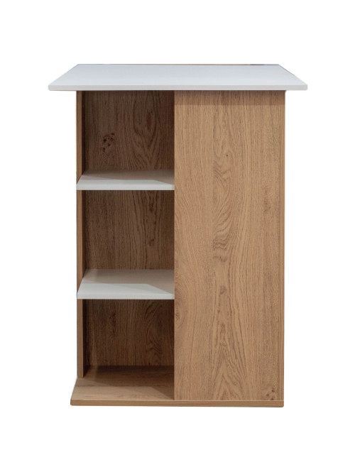 Home Office Desk White and Oak Milan Computer Desk DSK-MIL-OW - enlarged view
