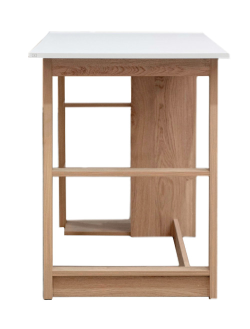 Home Office Desk White and Oak Monza Computer Desk DSK-MON-OW - enlarged view