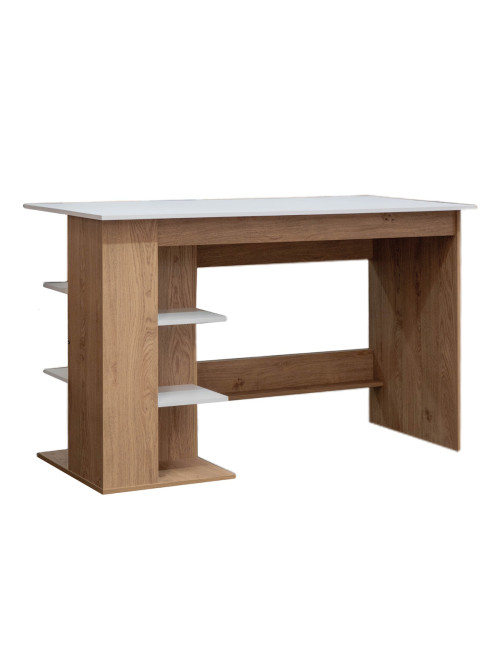Home Office Desk White and Oak Milan Computer Desk DSK-MIL-OW - enlarged view