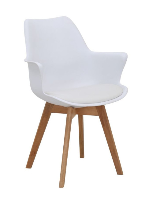 Pair of Dining Chairs Skandi White Bistro Chairs 8700 - enlarged view