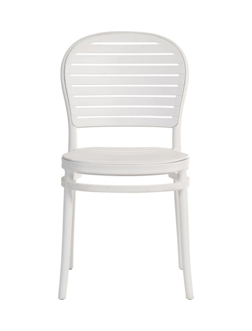 Pair of Dining Chairs Skandi White Cafe Chairs 8500 - enlarged view