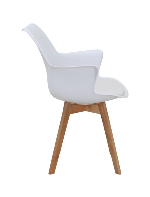 Pair of Dining Chairs Skandi White Bistro Chairs 8700 - enlarged view