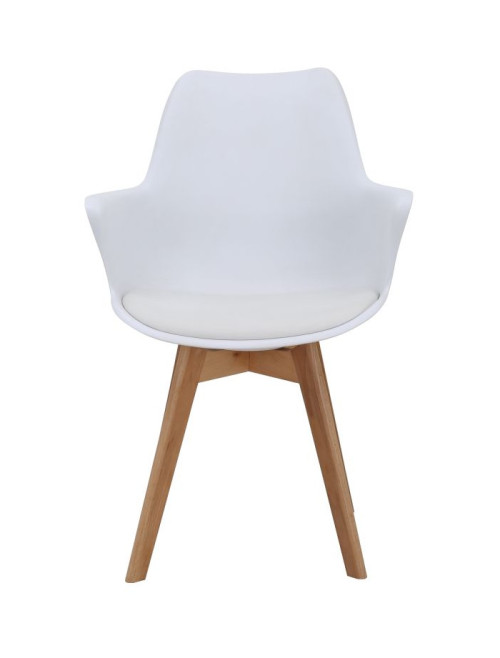 Pair of Dining Chairs Skandi White Bistro Chairs 8700 - enlarged view