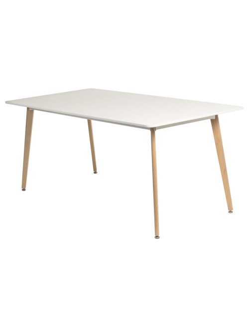Dining Tables Skandi White Rectangular Cafe Table 8100