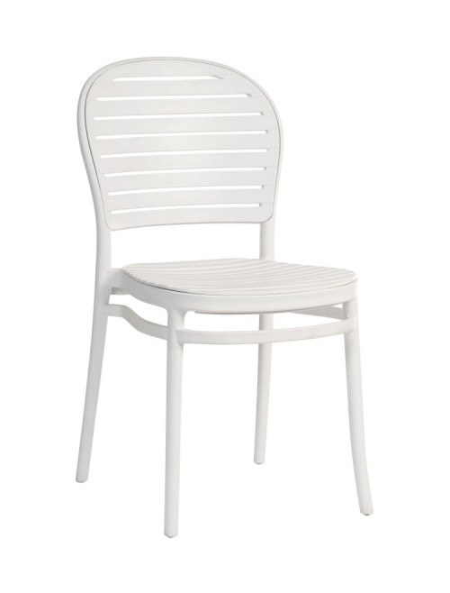 Pair of Dining Chairs Skandi White Cafe Chairs 8500 - enlarged view