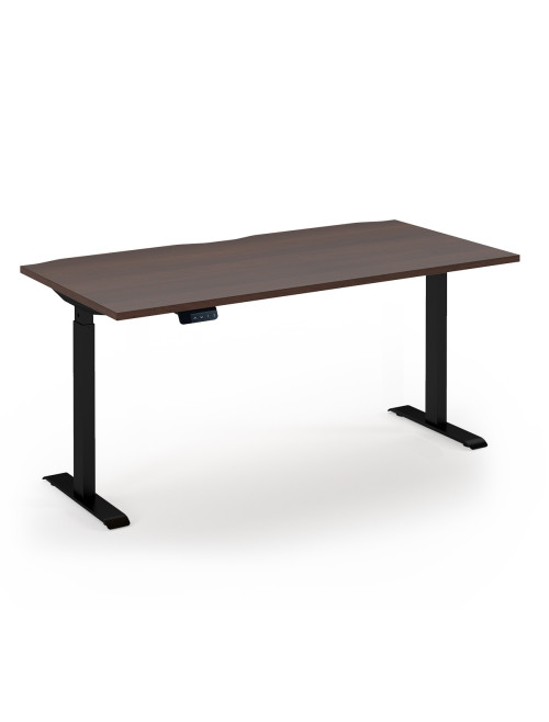Standing Desk Walnut Elev8 Economy Height Adjustable Desk 1600mm EVE-1600-K-W - enlarged view