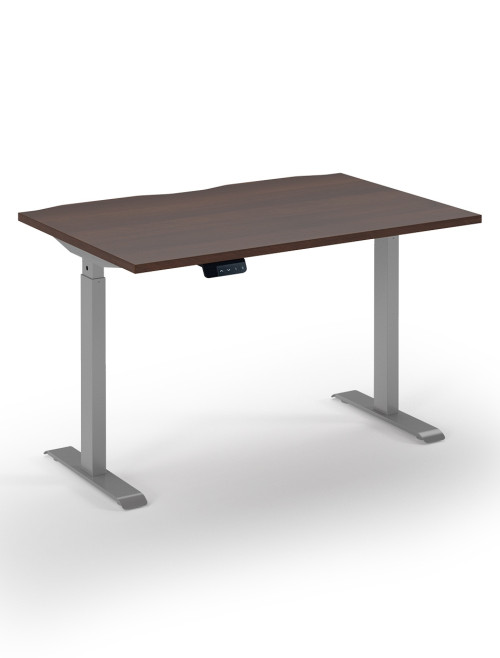 Standing Desk Walnut Elev8 Economy Height Adjustable Desk 1200mm EVE-1200-S-W - enlarged view