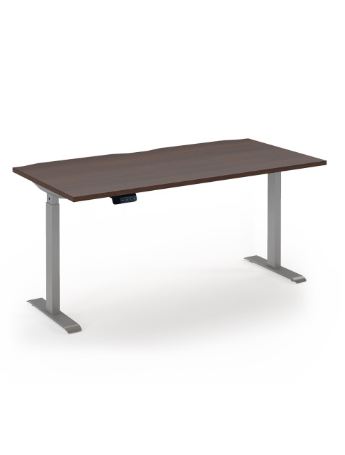 Standing Desk Walnut Elev8 Economy Height Adjustable Desk 1600mm EVE-1600-K-W - enlarged view