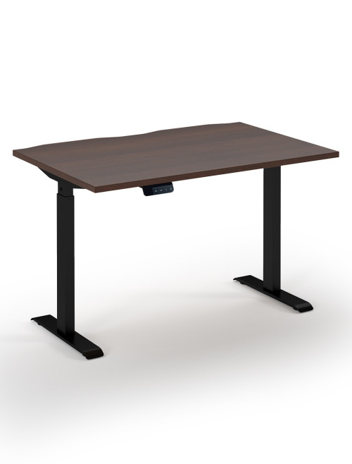 Standing Desk Walnut Elev8 Economy Height Adjustable Desk 1200mm EVE-1200-S-W - enlarged view