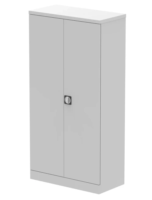 Office Storage Qube 2 Door Metal Office Cupboard Grey 1830mm QC2GRY - enlarged view