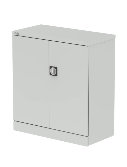 Office Storage Qube 2 Door Metal Office Cupboard Grey 1020mm QC1GRY - enlarged view