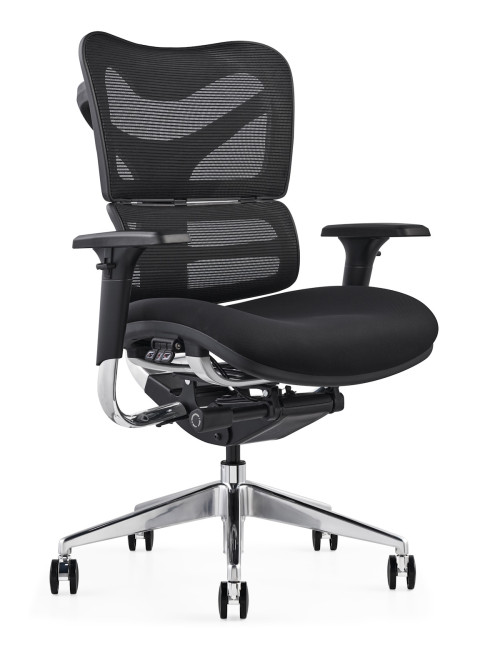 Premium Mesh Office Chair V46 with Fabric Seat by Hood Seating