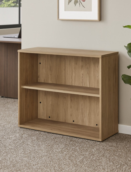 Office Storage Anson Executive Surface Mounted Bookcase Barcelona Walnut ANS-MBK-BW by Dams