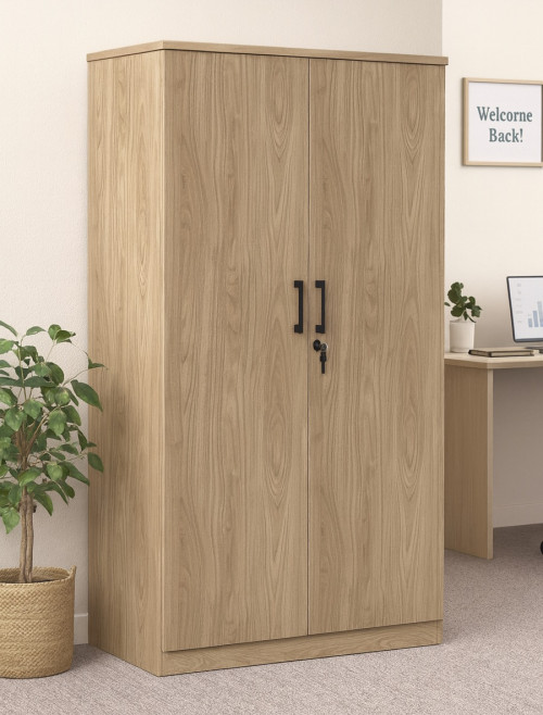 Office Storage Anson Executive High Cupboard Barcelona Walnut ANS-CBH-BW by Dams