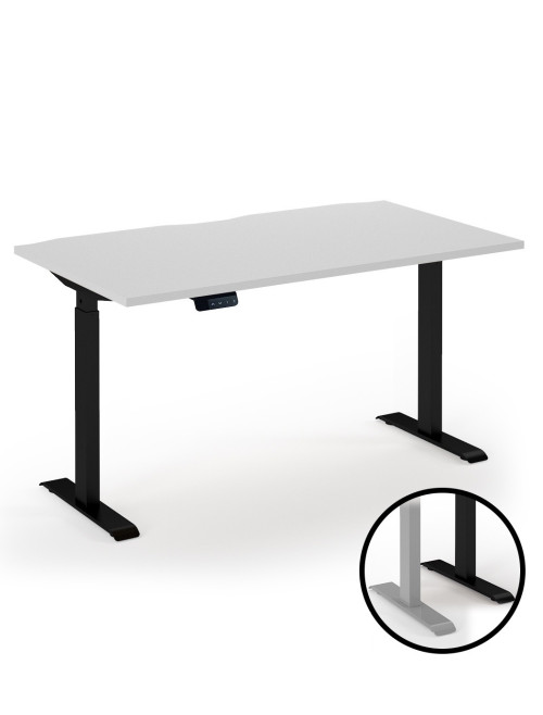 Standing Desk White Elev8 Economy Height Adjustable Desk 1400mm EVE-1400-K-WH