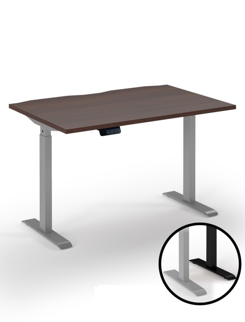 Standing Desk Walnut Elev8 Economy Height Adjustable Desk 1200mm EVE-1200-S-W