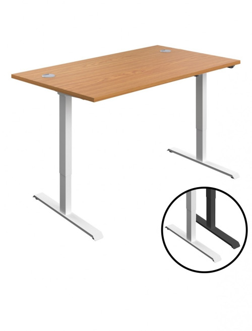 Standing Desk Nova Oak Height Adjustable Desk 1400mm Wide ECSM1480CPNO by TC Office