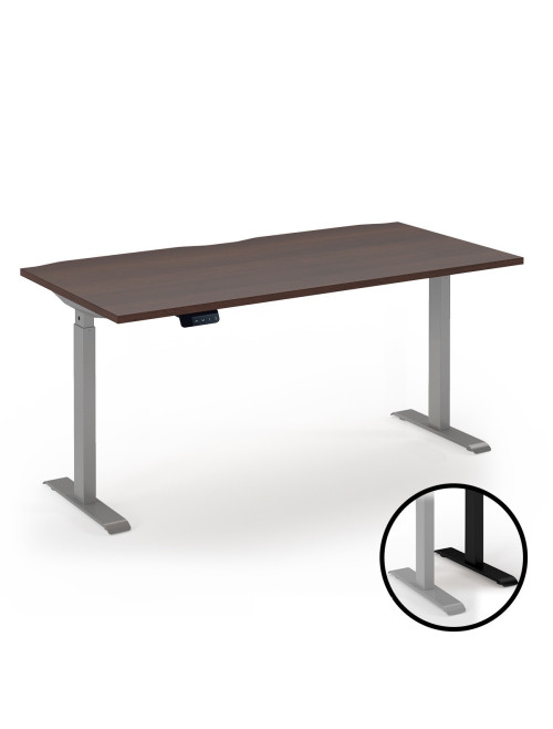 Standing Desk Walnut Elev8 Economy Height Adjustable Desk 1600mm EVE-1600-K-W