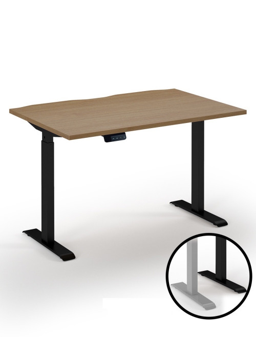 Standing Desk Oak Elev8 Economy Height Adjustable Desk 1200mm EVE-1200-K-O