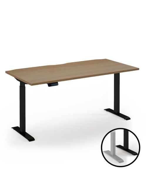 Standing Desk Oak Elev8 Economy Height Adjustable Desk 1600mm EVE-1600-S-O