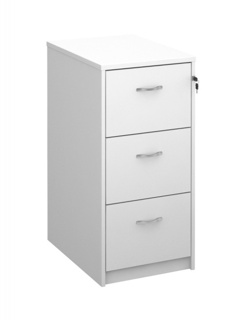 Deluxe Executive 3 Drawer White Filing Cabinet LF3WH
