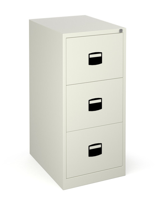 3 Drawer Economy Contract White Metal Filing Cabinet DCF3WH