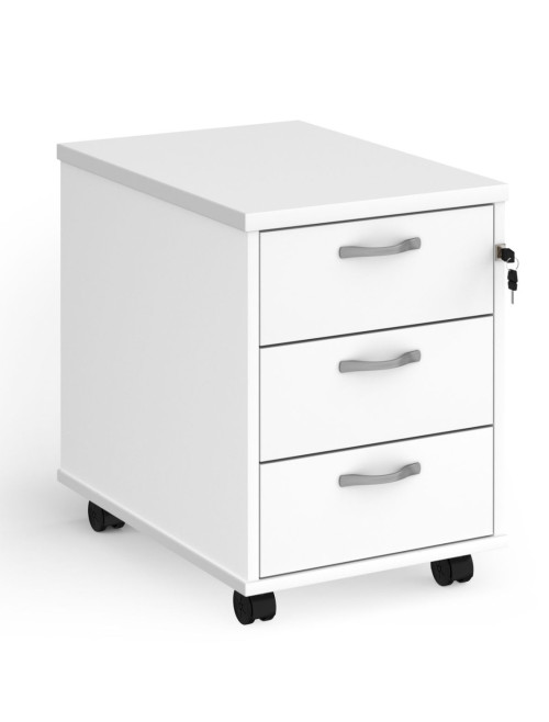 Office Storage 3 Drawer Mobile Pedestal R3MWH by Dams