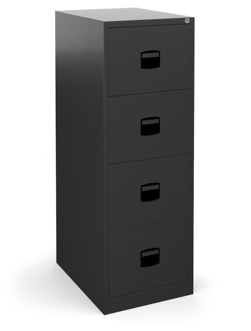 4 Drawer Economy Contract Black Metal Filing Cabinet DCF4K