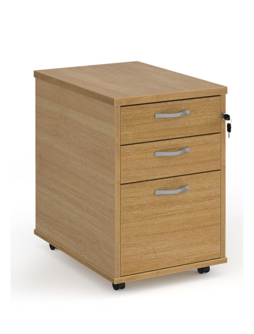 Office Pedestal 3 Drawer Tall Mobile Pedestal Oak TMPO by Dams
