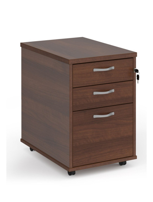 Office Pedestal 3 Drawer Tall Mobile Pedestal Walnut TMPW by Dams