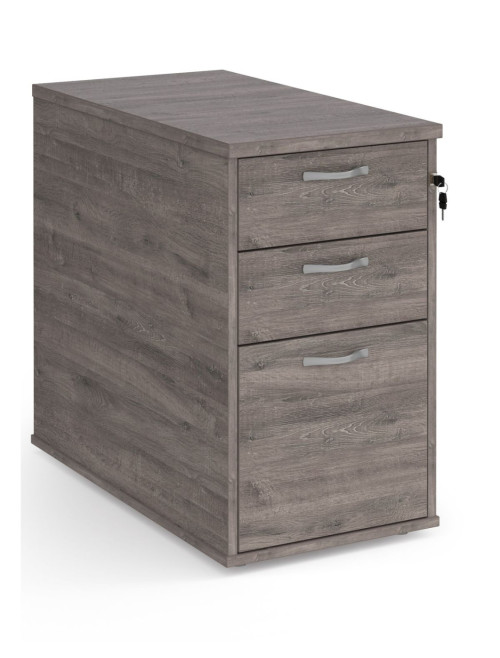 Grey Oak Desk High Pedestal 800mm Deep 3 Drawer Pedestal R25DH8GO