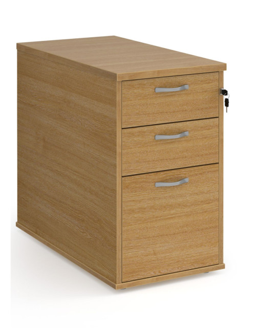 Oak Desk High Pedestal 800mm Deep 3 Drawer Pedestal R25DH8O